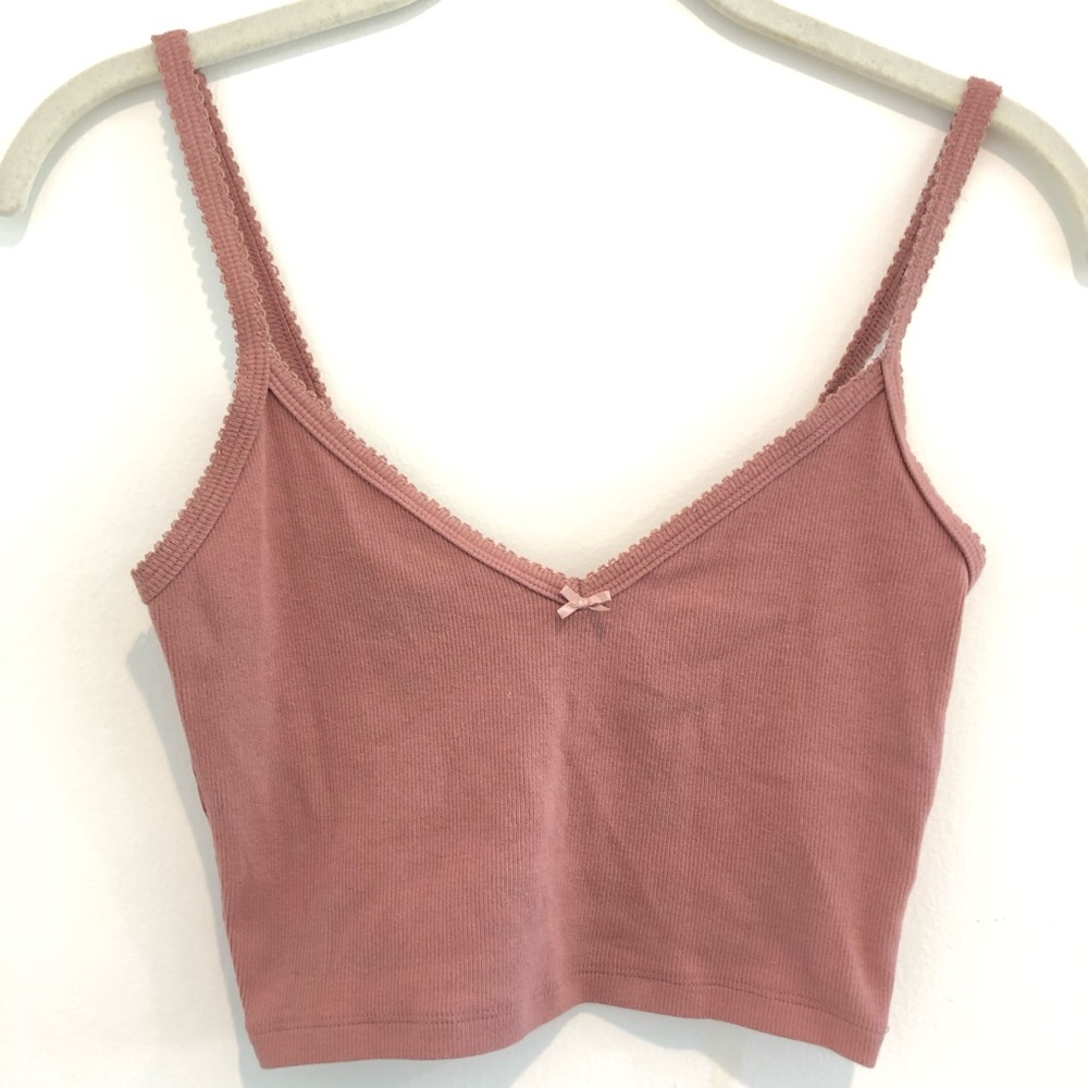 Sunday Best Mauve Ribbed Top